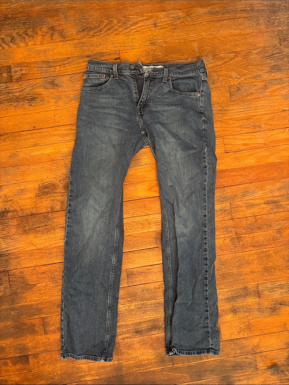Signature by Levi Strauss Men's Straight Fit Dark Blue Jeans